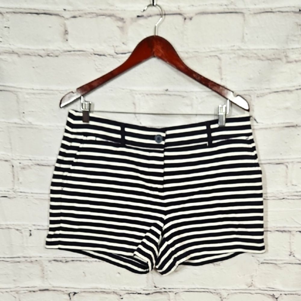 LOFT Navy Striped Shorts